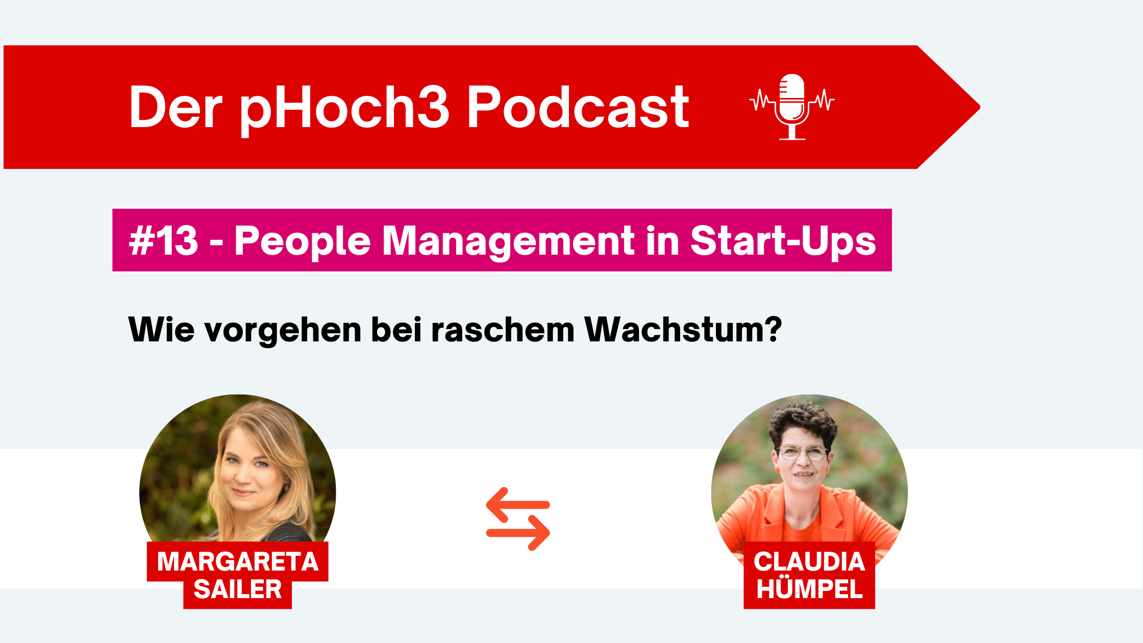 Folge 13 des pHoch3-Podcast mit Margareta Sailer über People Management in Startups